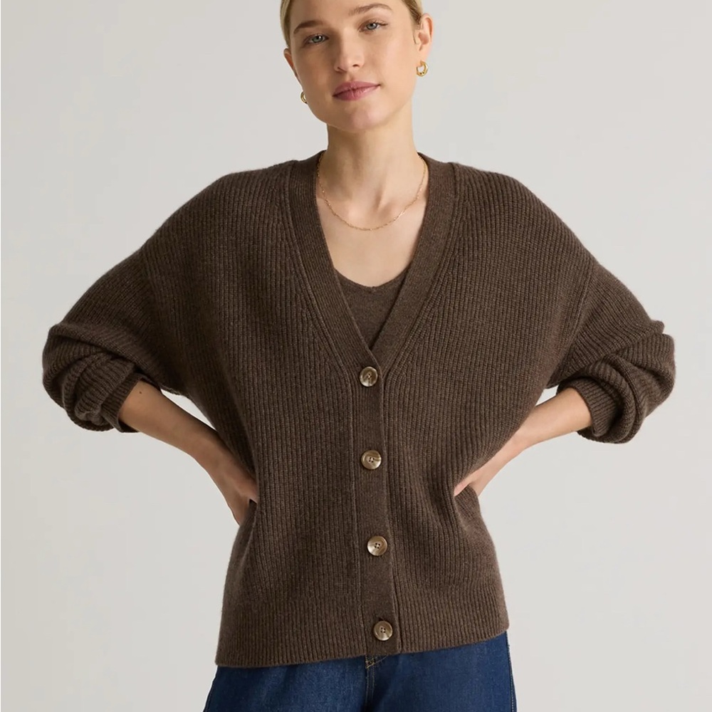 Women's Brown Cardigan Sweater